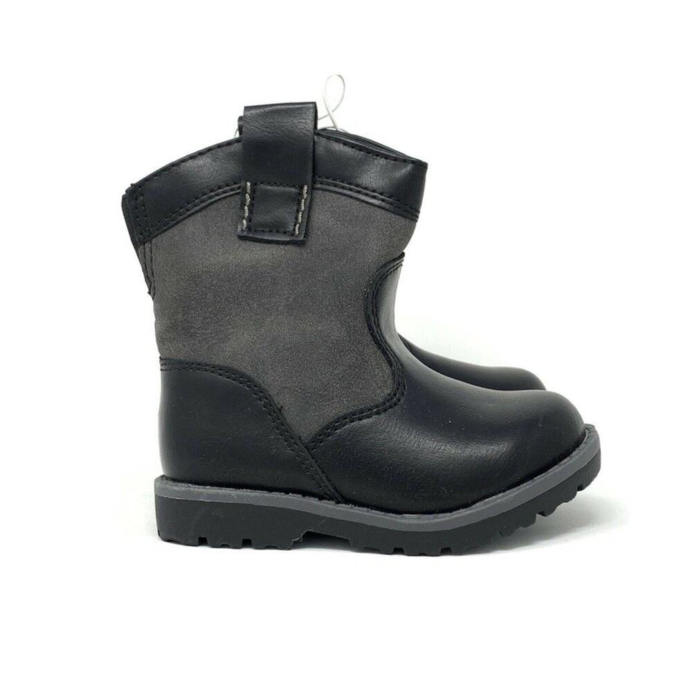 Cat & Jack Hunter Cowboy Boots Black Size 5‎